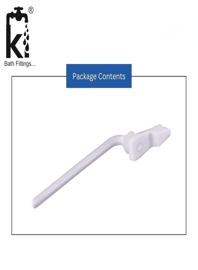 KI Plastic Flush Tank Lever Handle (Flat Handle) - White (Pack of 1) - Image 5